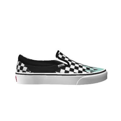 Vans Customs Drips Checkerboard Slip-On Shoes Black