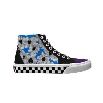 Customade By Vans Family Blue Lily Sk8-Hi (Customs)