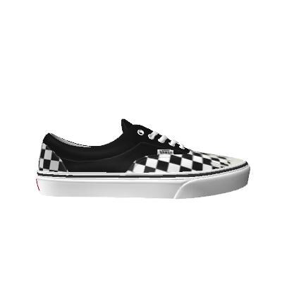 Vans Customs Cream Drips Checkerboard Era Shoes Black