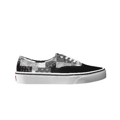 Vans Customs Paisley Patchwork Authentic Shoes Black